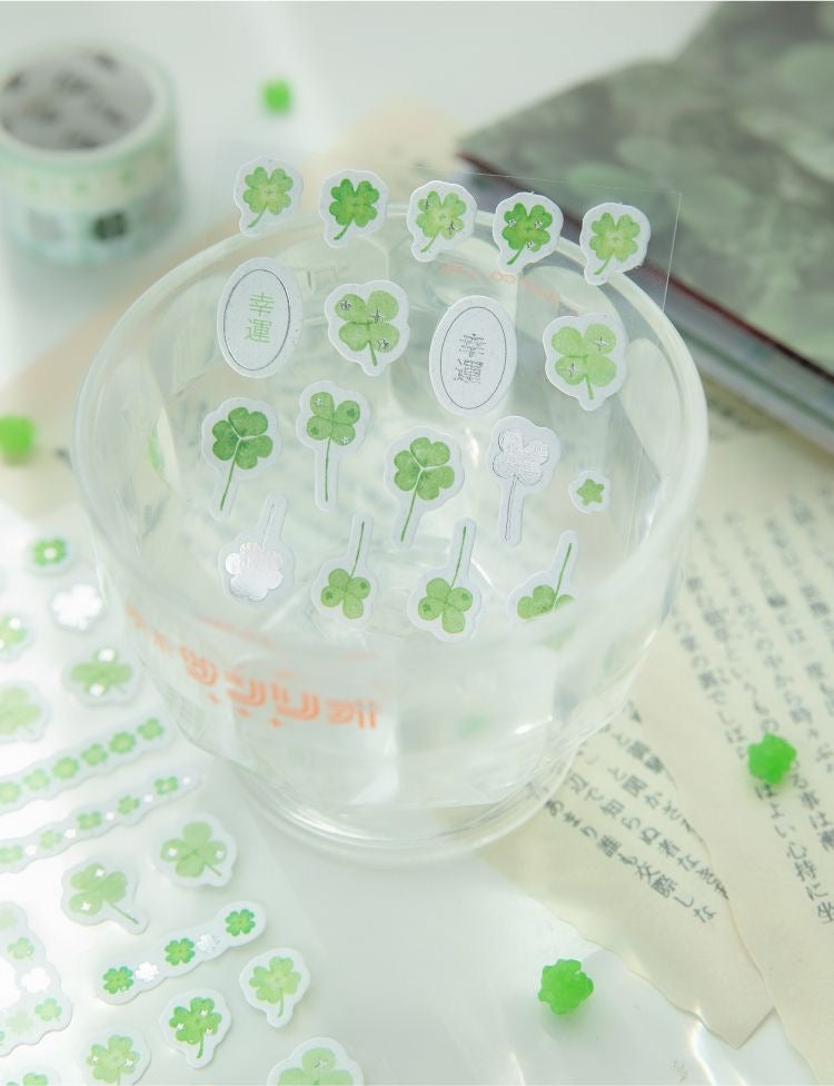 Clover Japanese Handheld Decoration Material Stickers