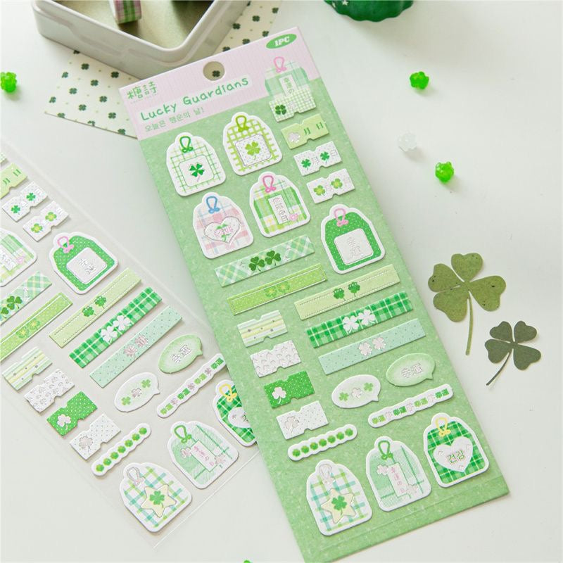 Clover Japanese Handheld Decoration Material Stickers