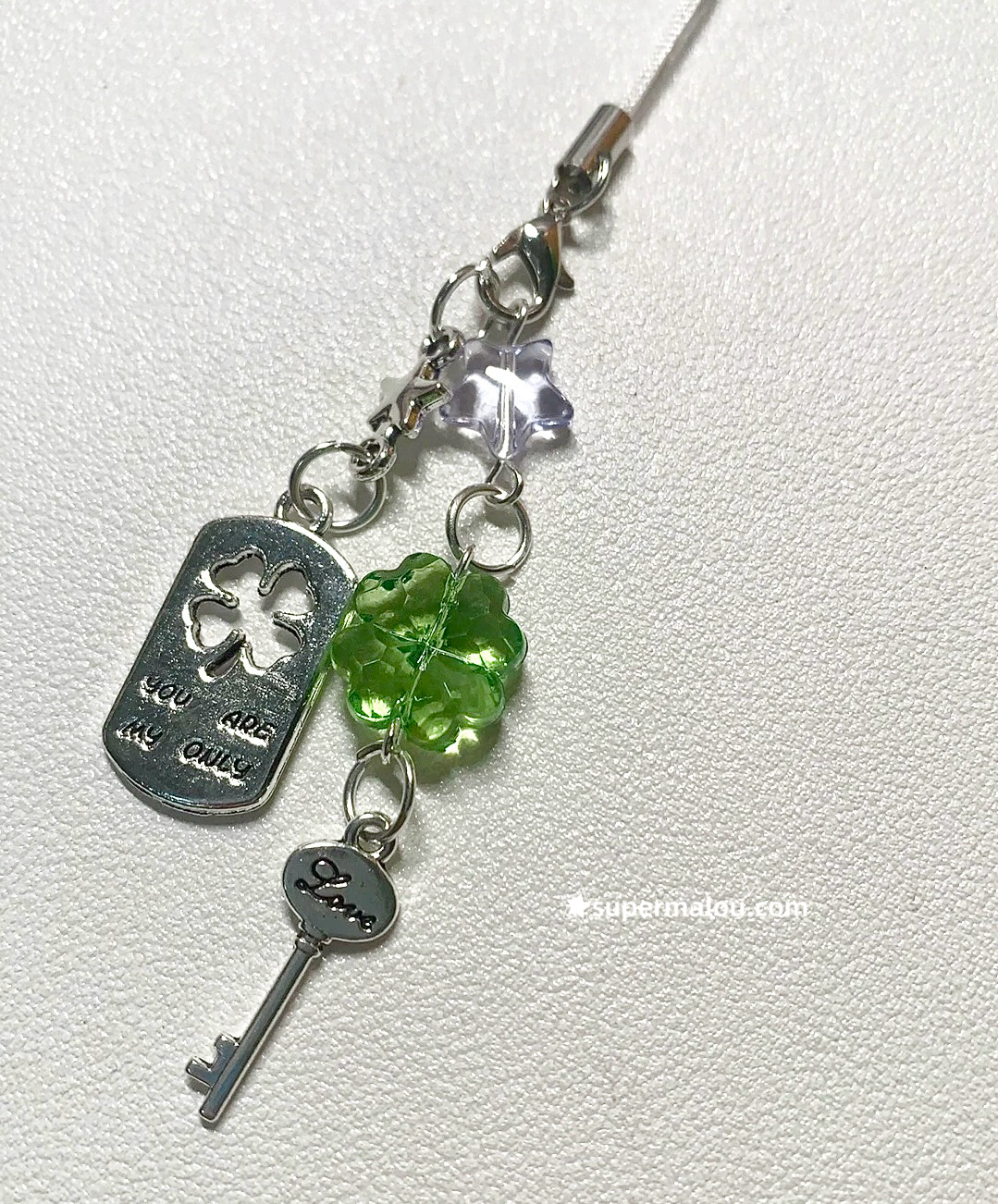 Clover Key Phone Chain