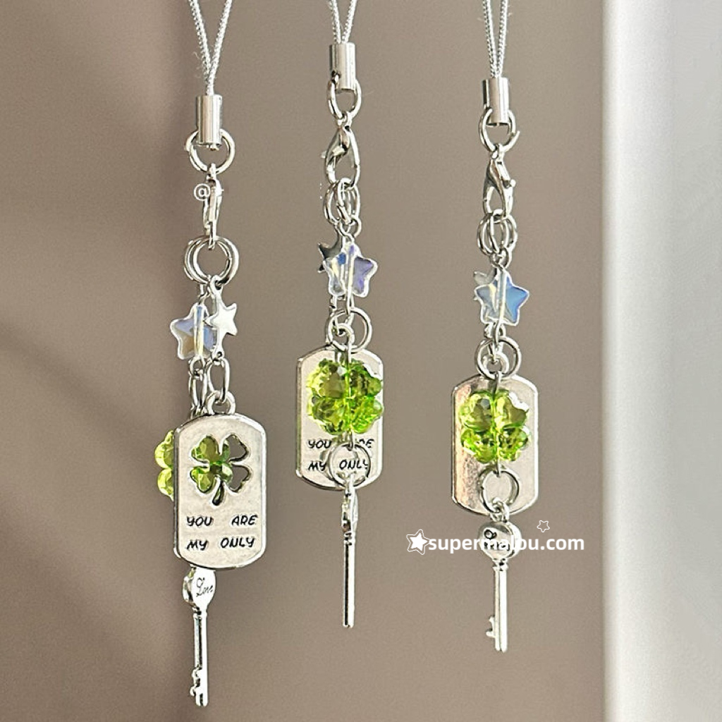Clover Key Phone Chain