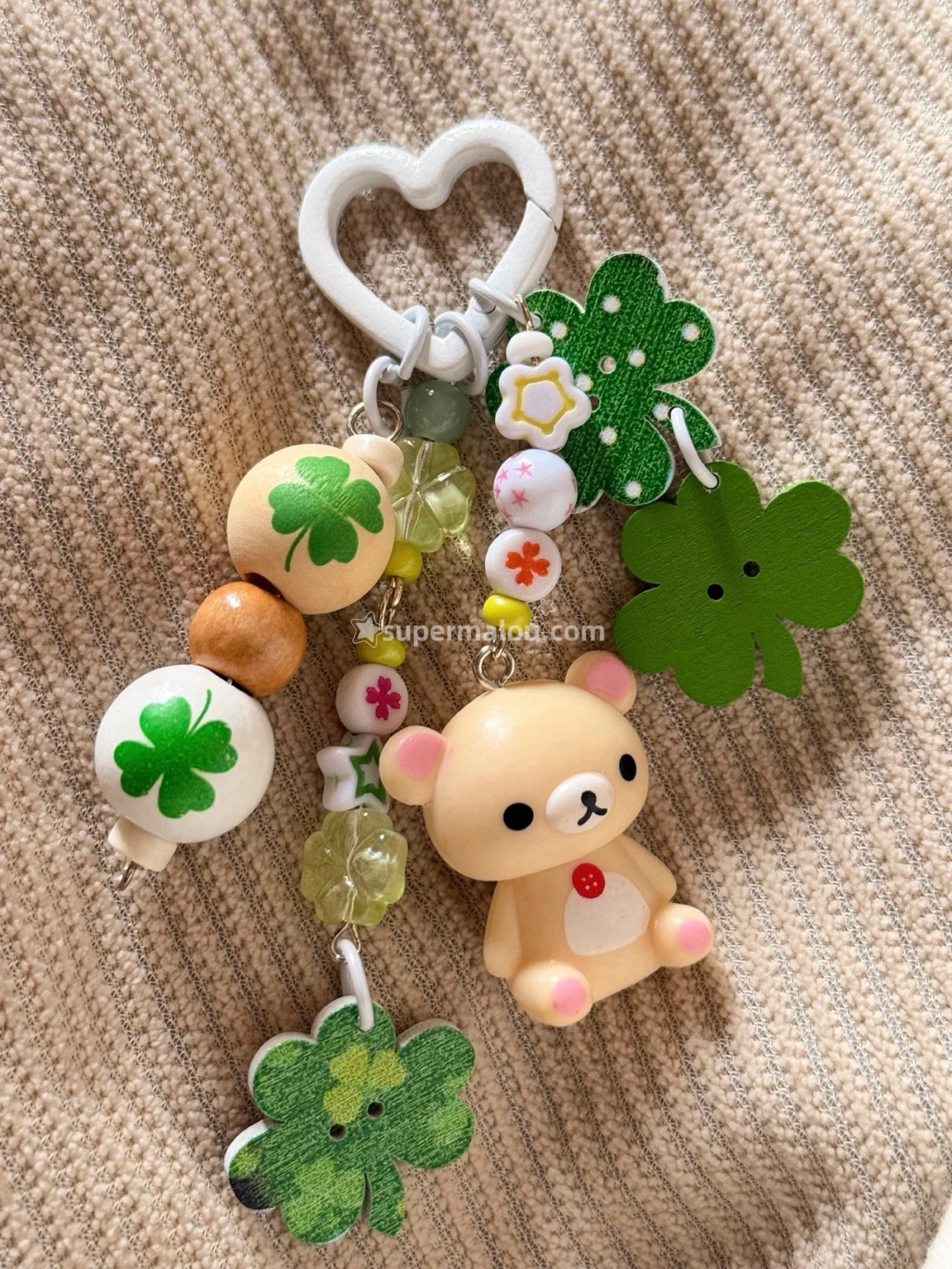 Rilakkuma Lucky Clover Pendant Cute Keychain Phone Chain