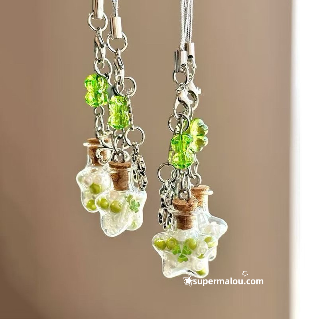 Clover Star Wishing Bottle Phone Chain CCD Chain