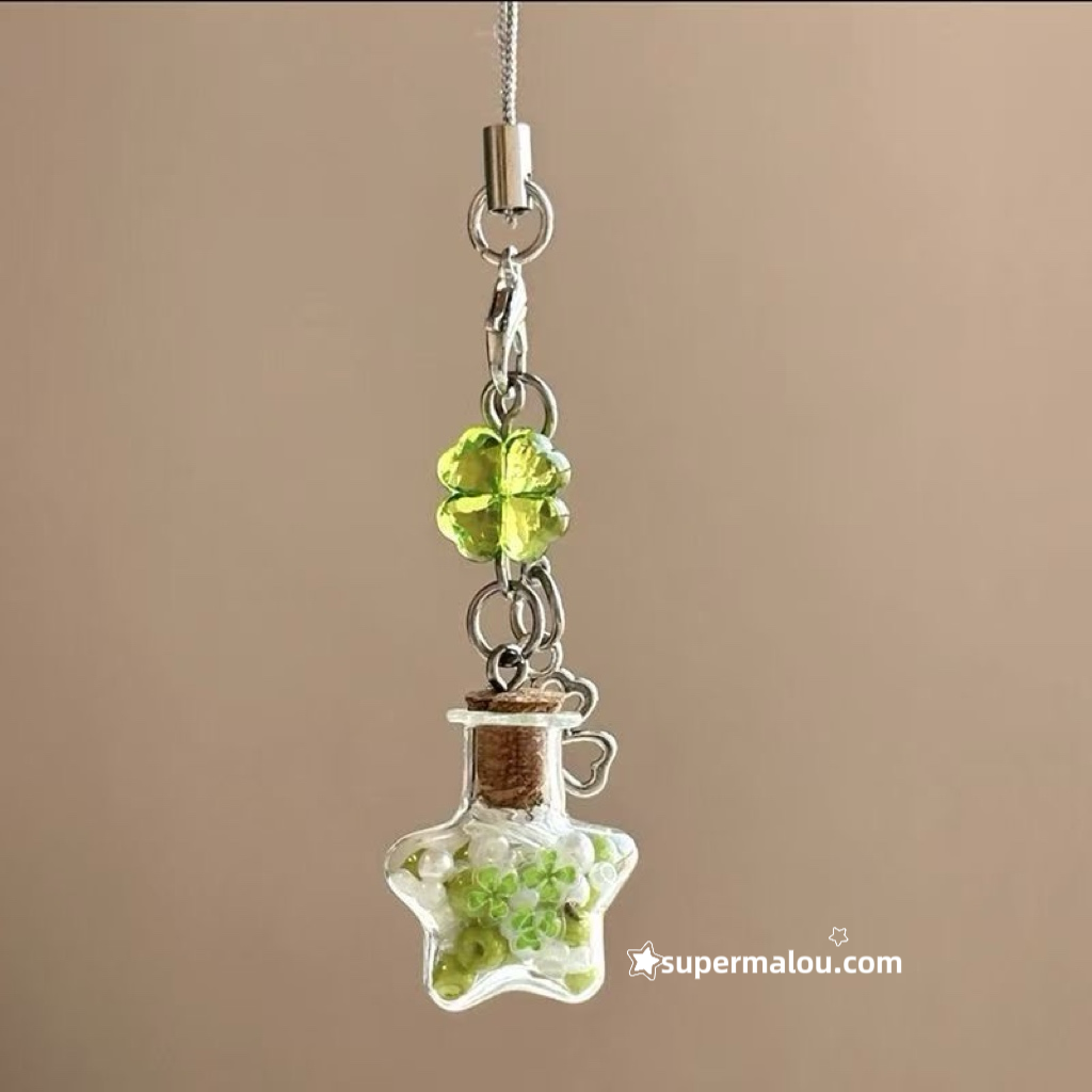 Clover Star Wishing Bottle Phone Chain CCD Chain