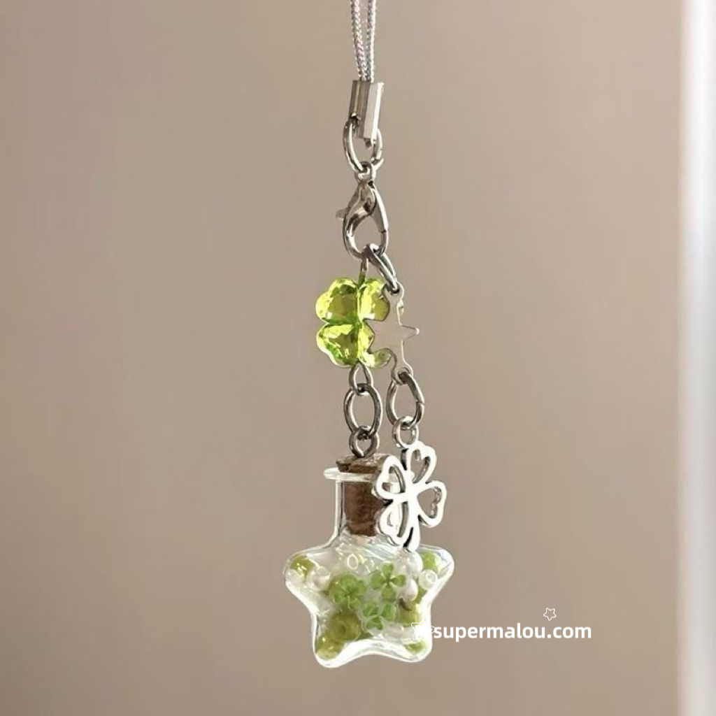 Clover Star Wishing Bottle Phone Chain CCD Chain