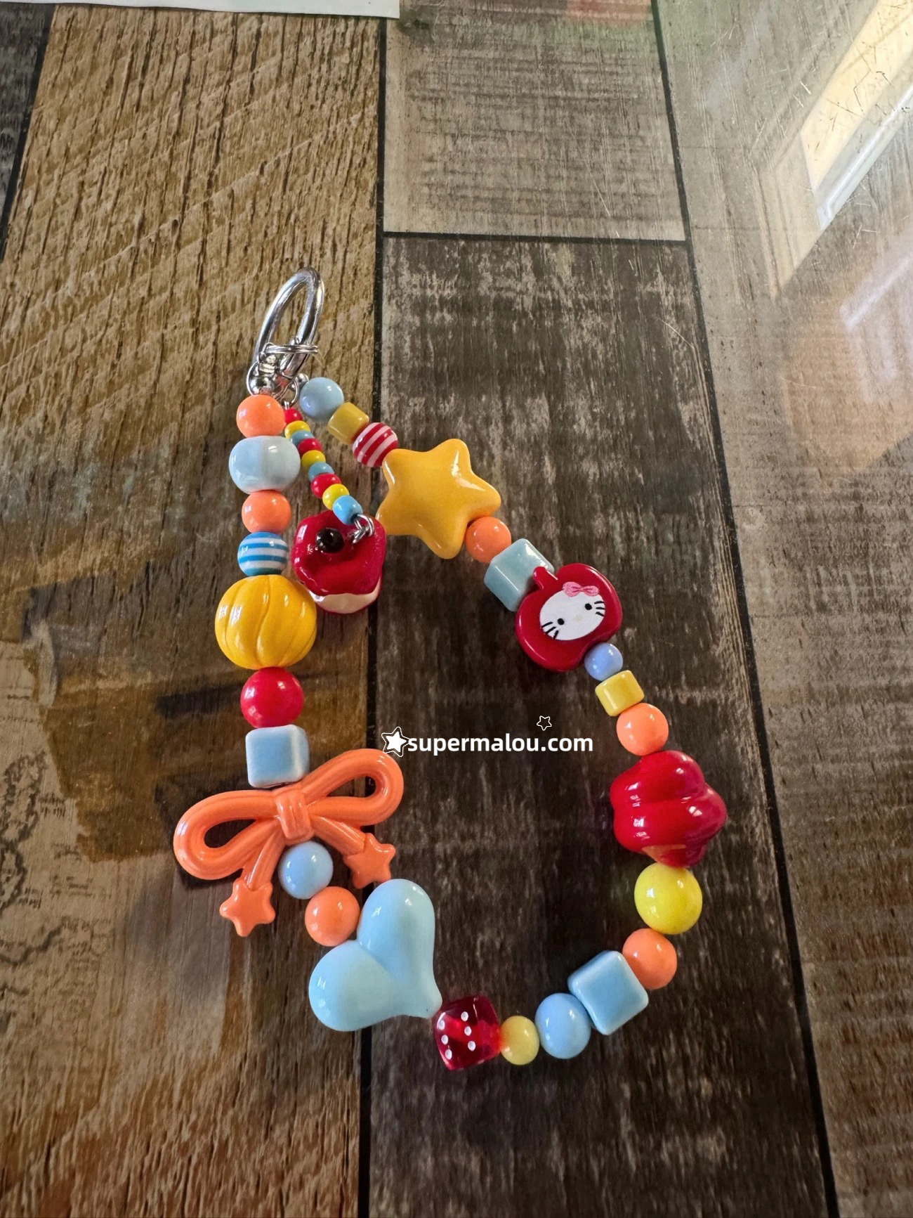 Colorful Bowknot Star Apple Kitty Phone Chain