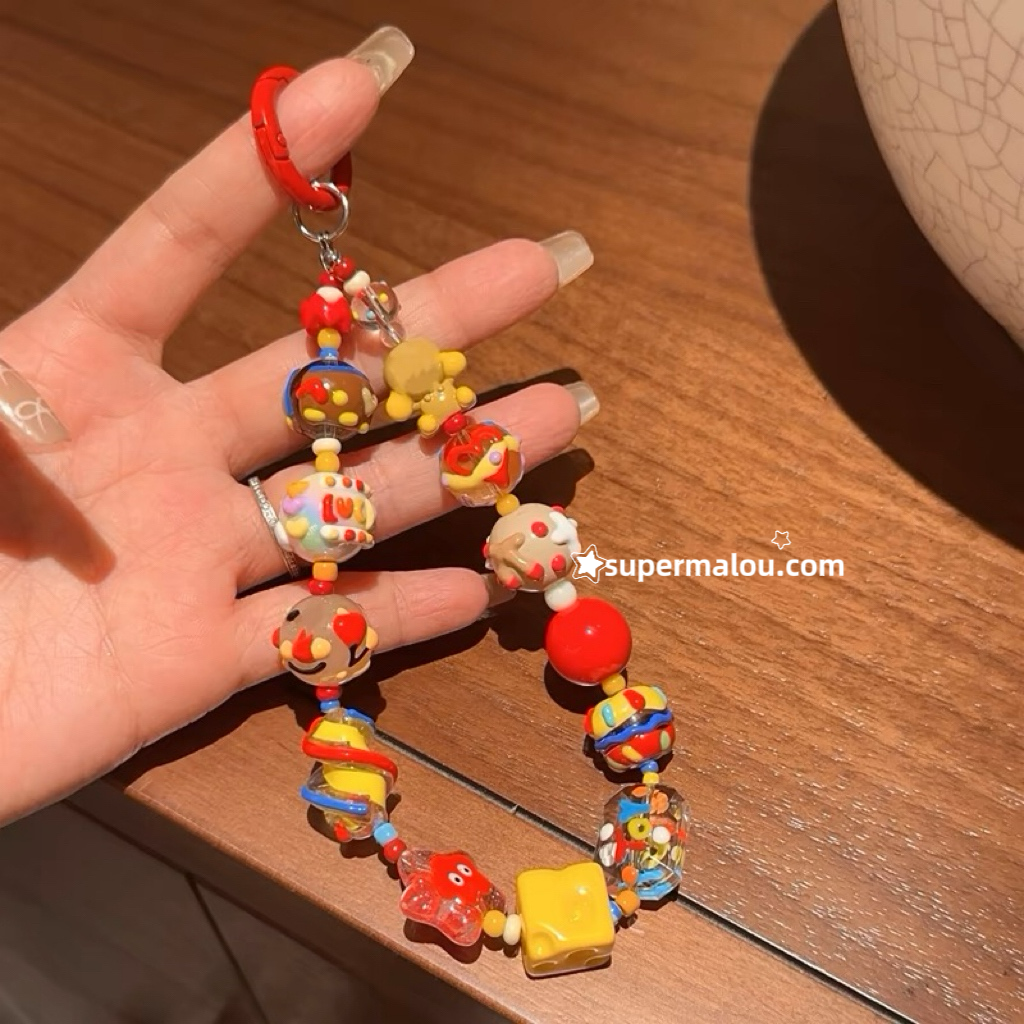 Colorful Cute Beaded Phone Chain