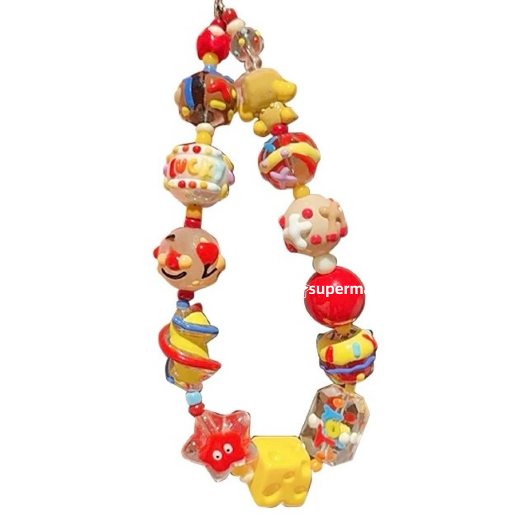 Colorful Cute Beaded Phone Chain