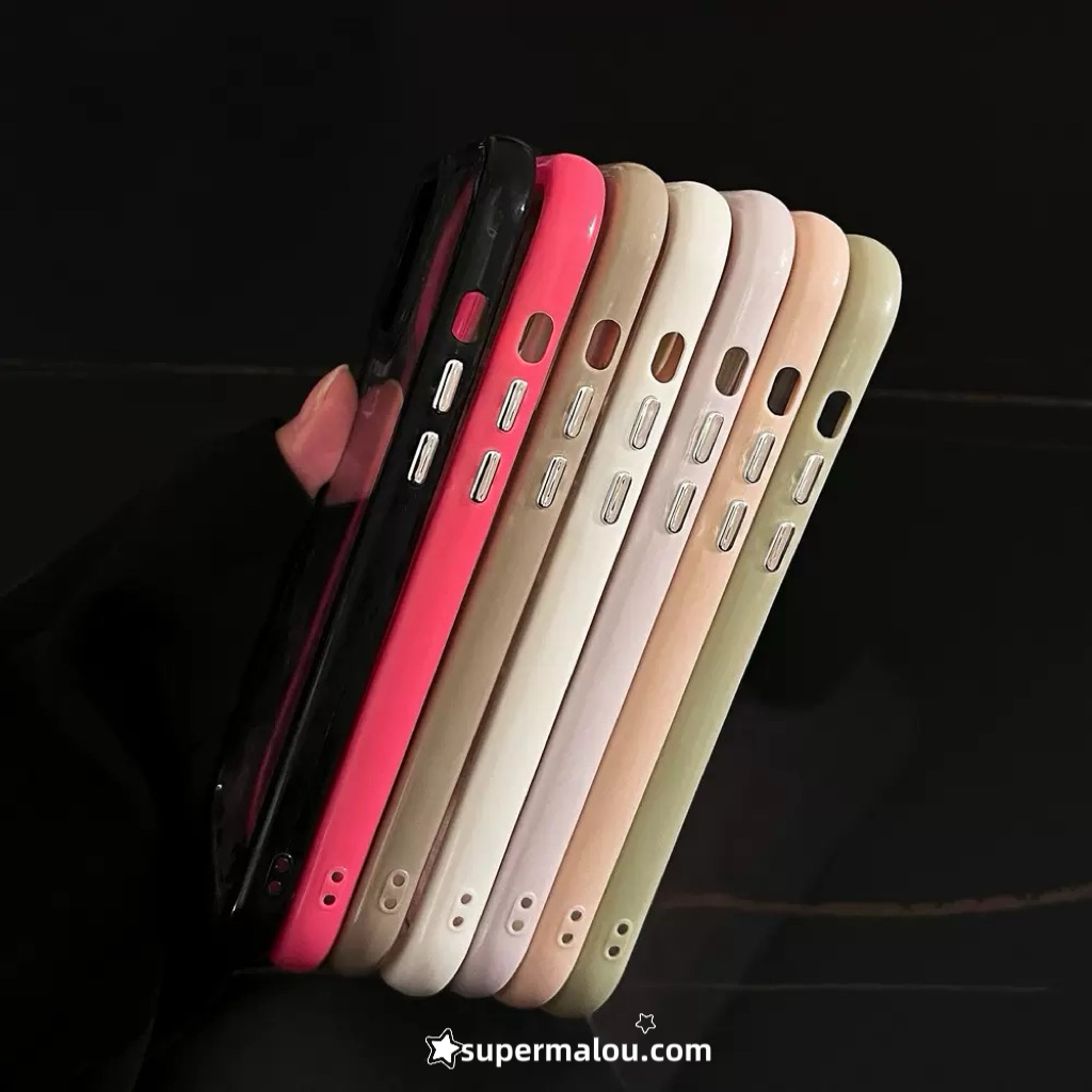 Colorful Transparent Phone Case Thick Border DIY Clear Case