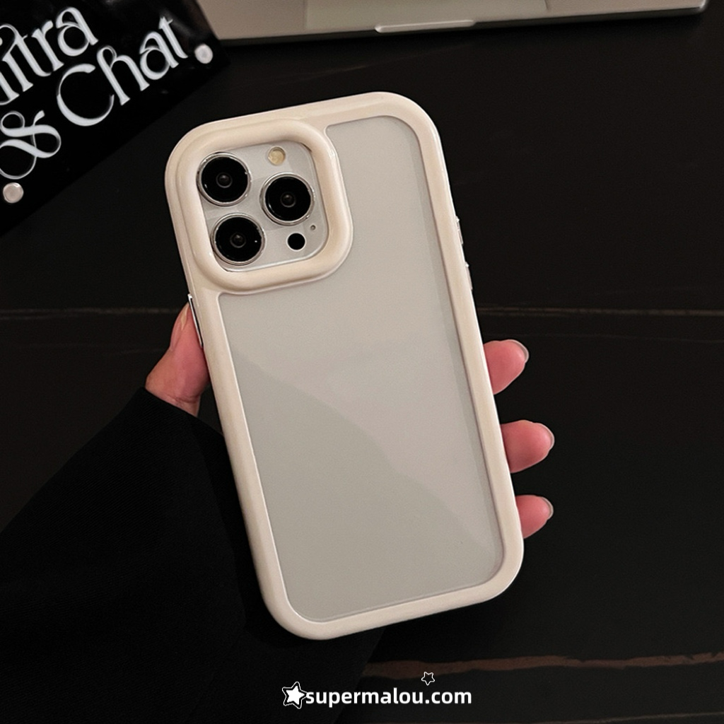 Colorful Transparent Phone Case Thick Border DIY Clear Case
