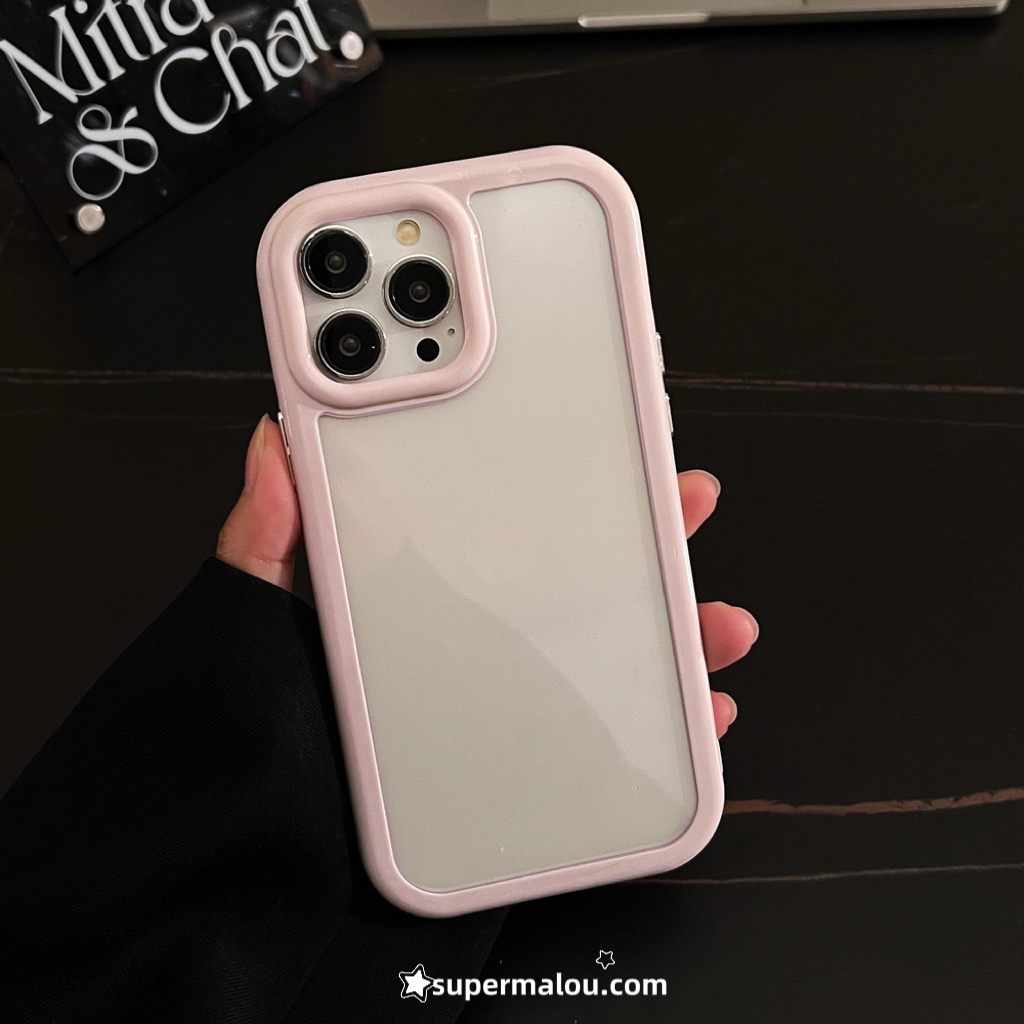 Colorful Transparent Phone Case Thick Border DIY Clear Case
