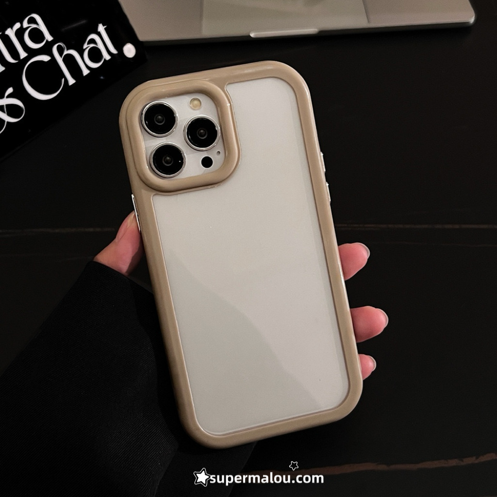 Colorful Transparent Phone Case Thick Border DIY Clear Case