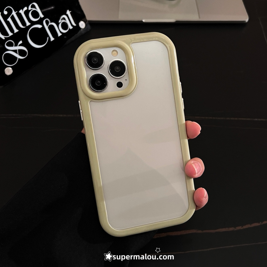 Colorful Transparent Phone Case Thick Border DIY Clear Case