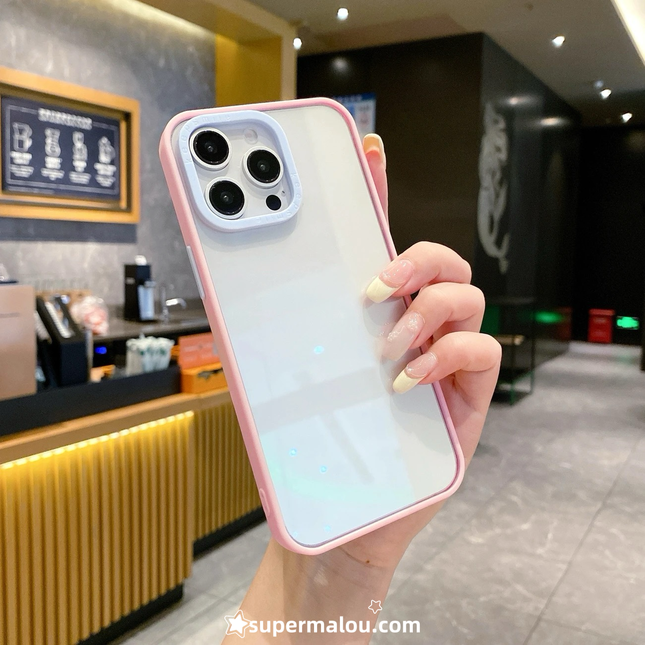 Contrast Color Transparent Phone Case DIY Clear Case