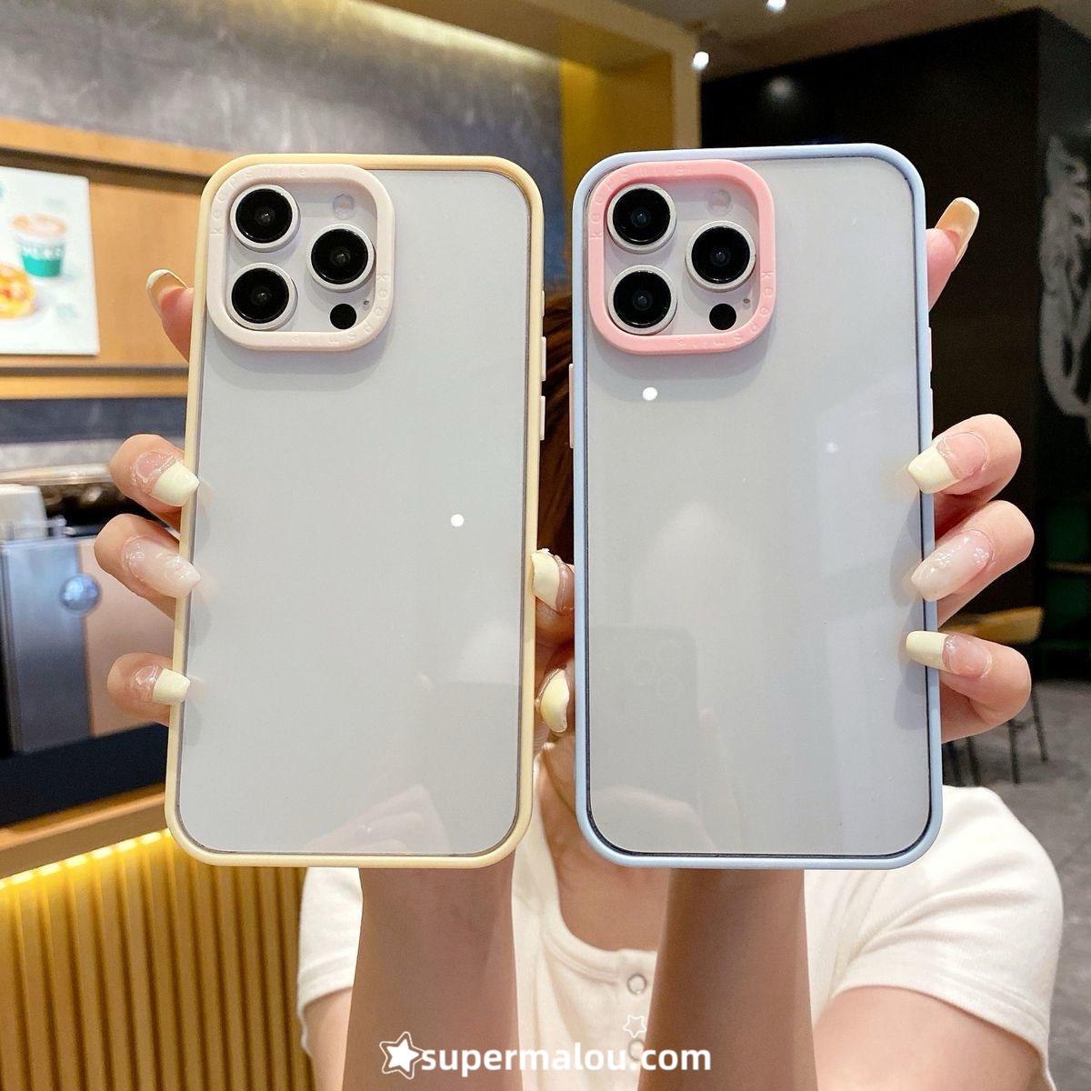 Contrast Color Transparent Phone Case DIY Clear Case