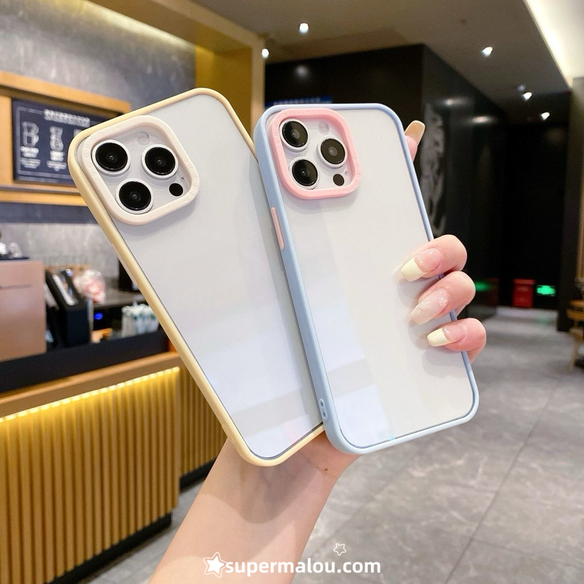 Contrast Color Transparent Phone Case DIY Clear Case