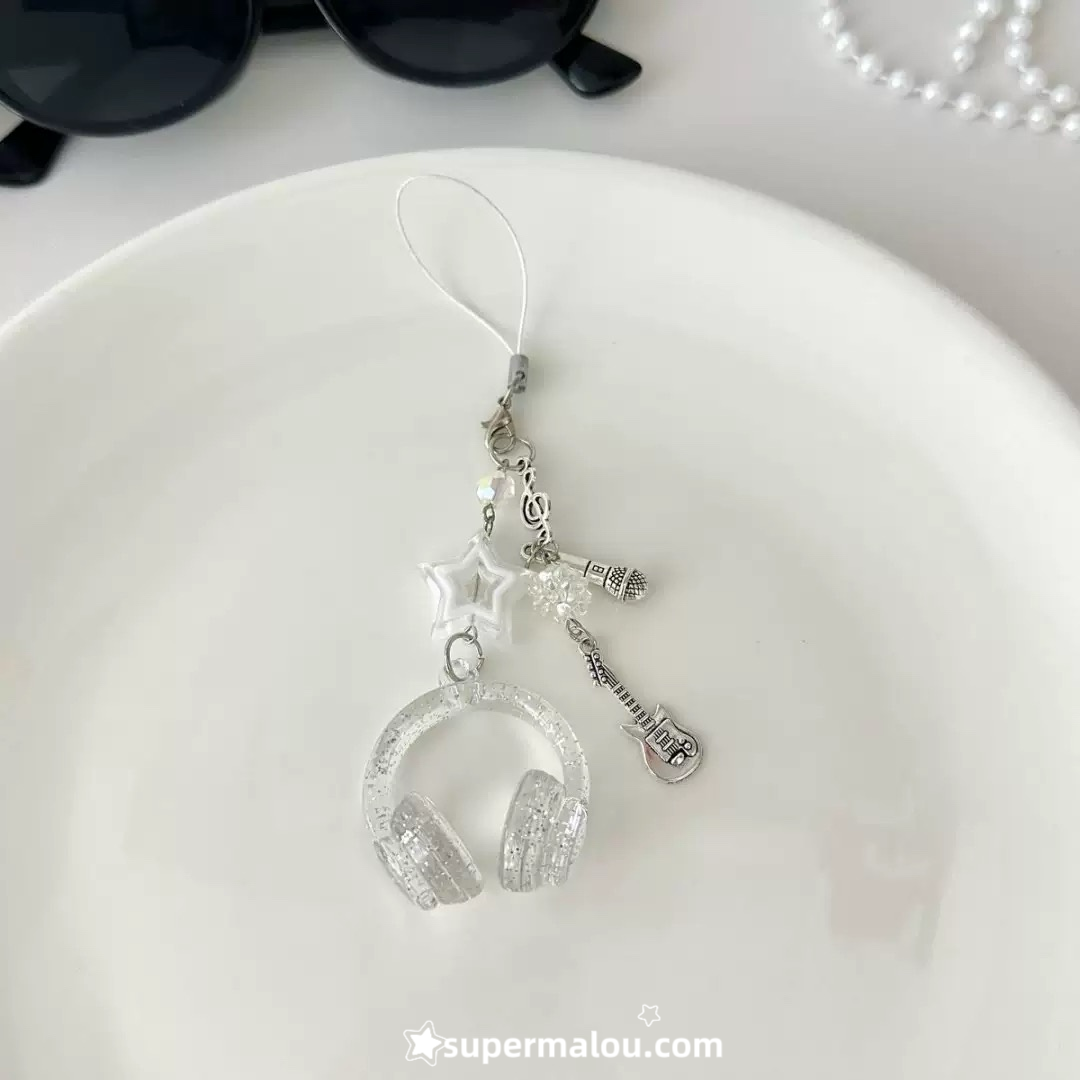Cool Music Earphone Keychain
