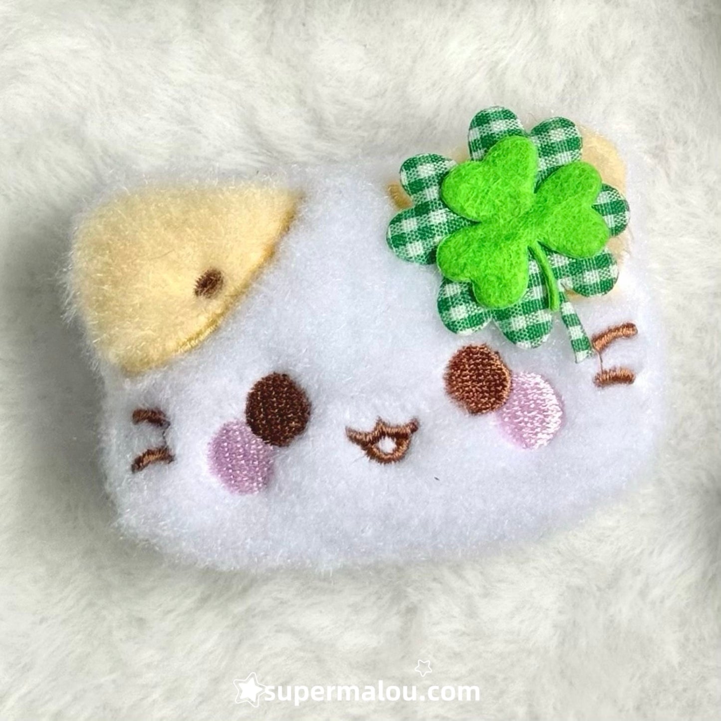 Cotton Cat Clover Keychain Bag Pendant
