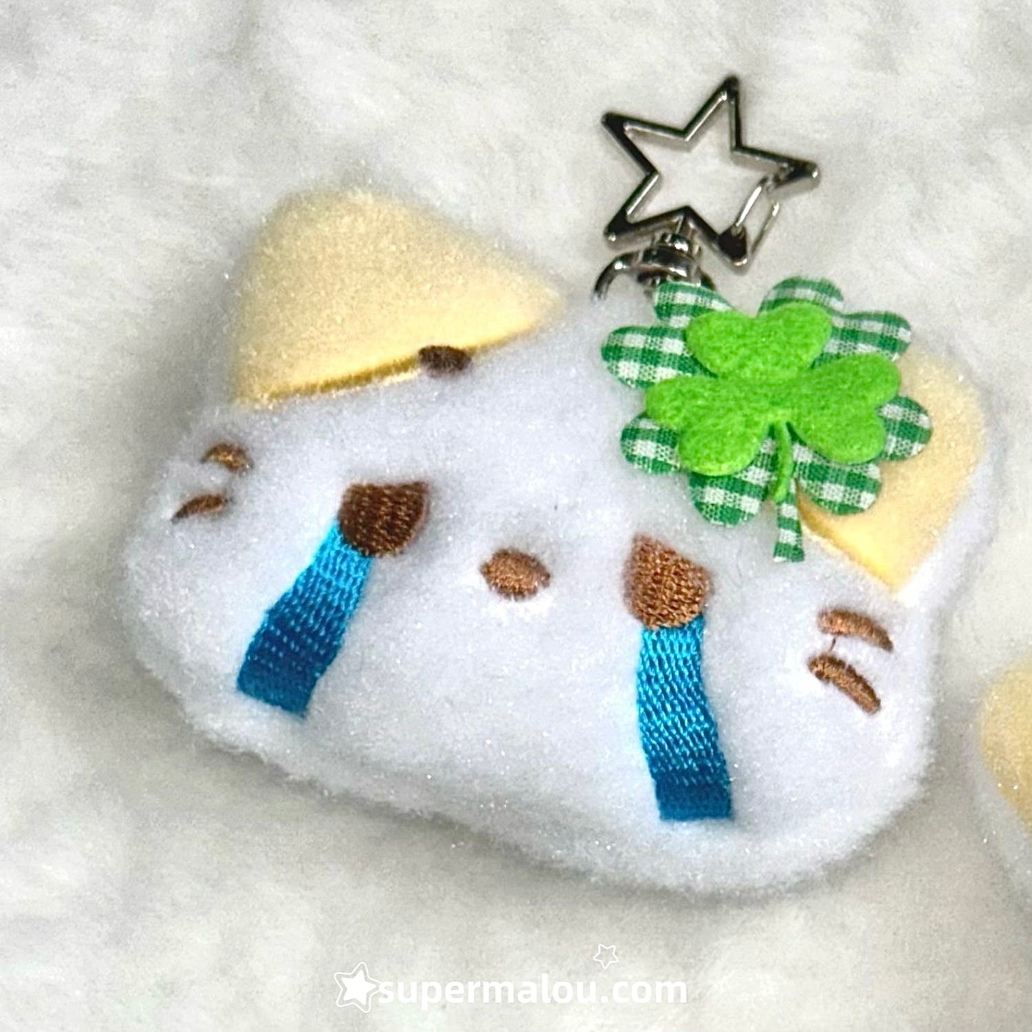Cotton Cat Clover Keychain Bag Pendant