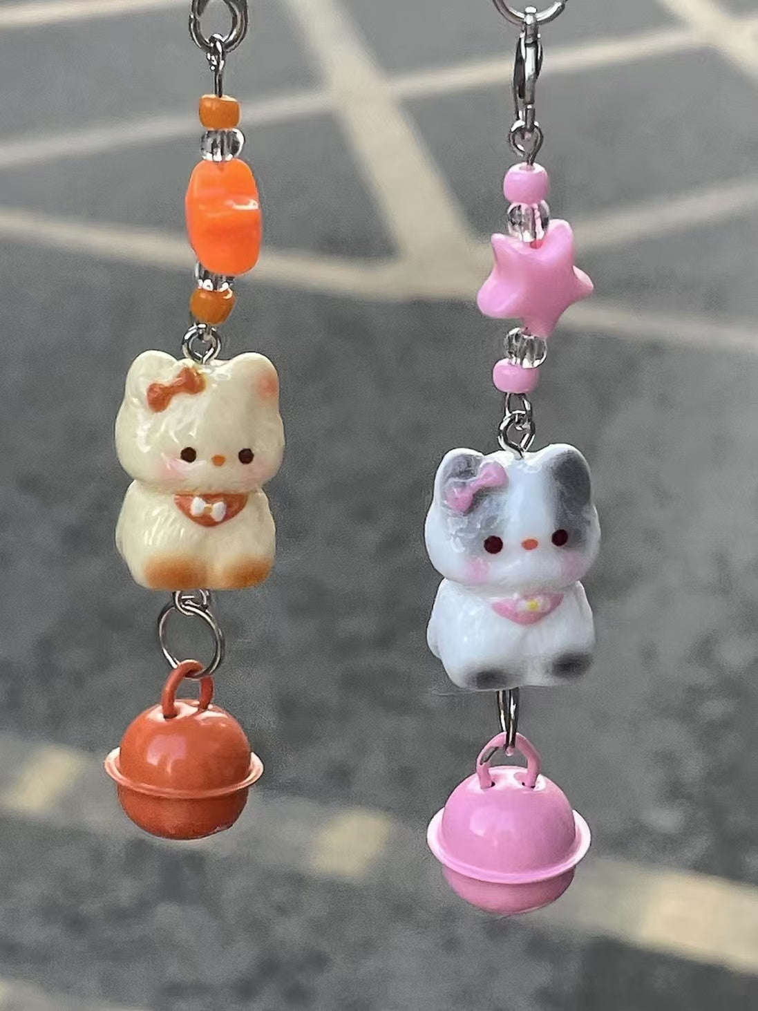 Cute 3D Cat Bell Phone Chain