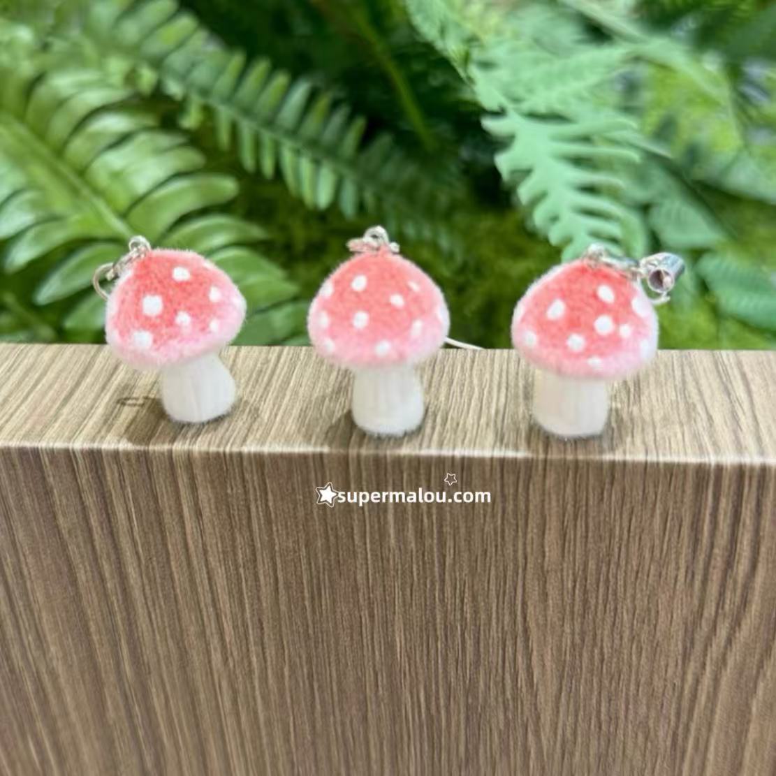 Cute Plush Mushroom Phone Chain Pendant