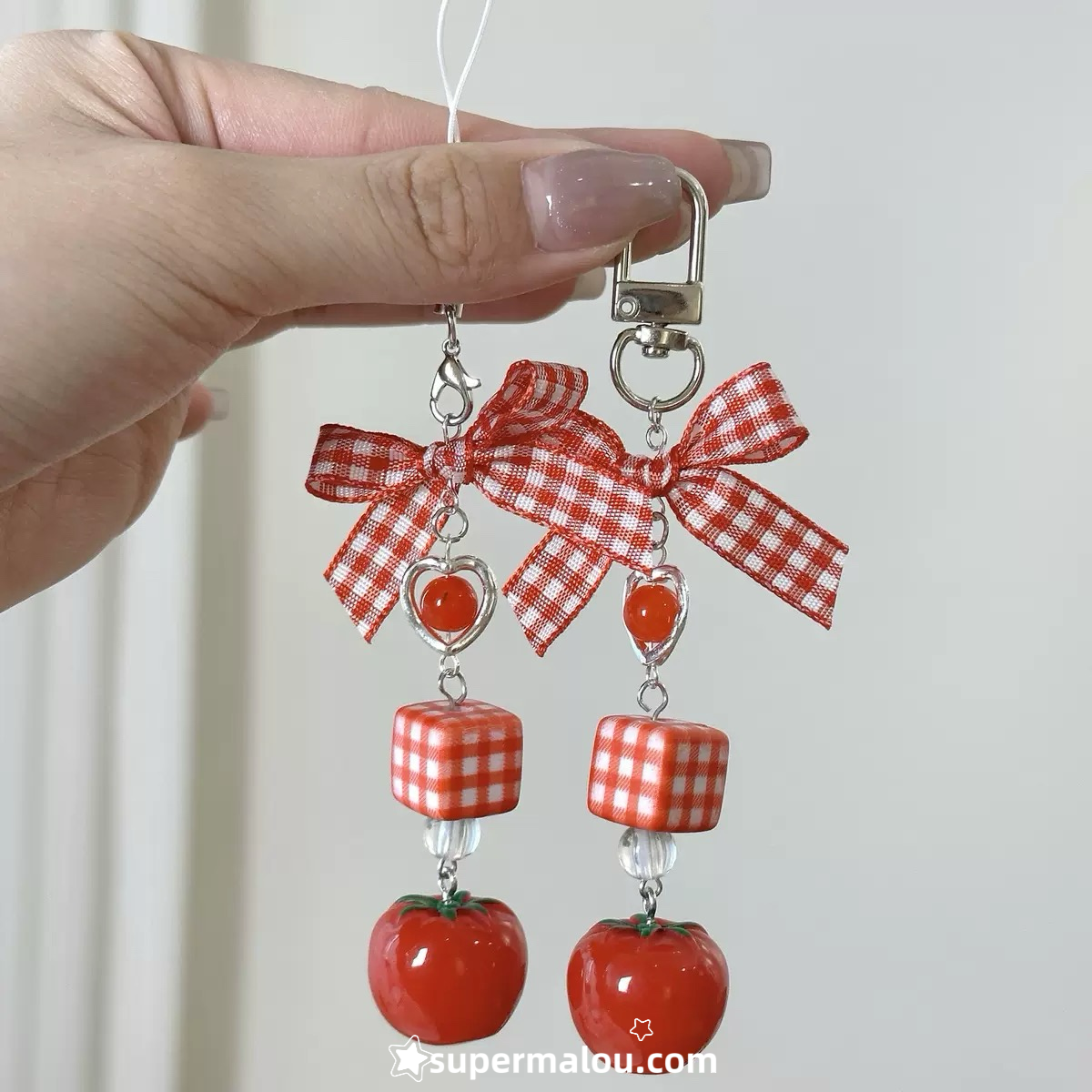 Cute Strawberry Bow Tomato Star Phone Chain Keychain