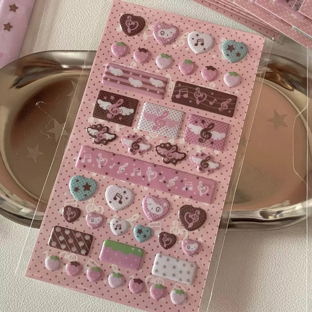 Cute Strawberry Note 3D Bubble Foam Stickers