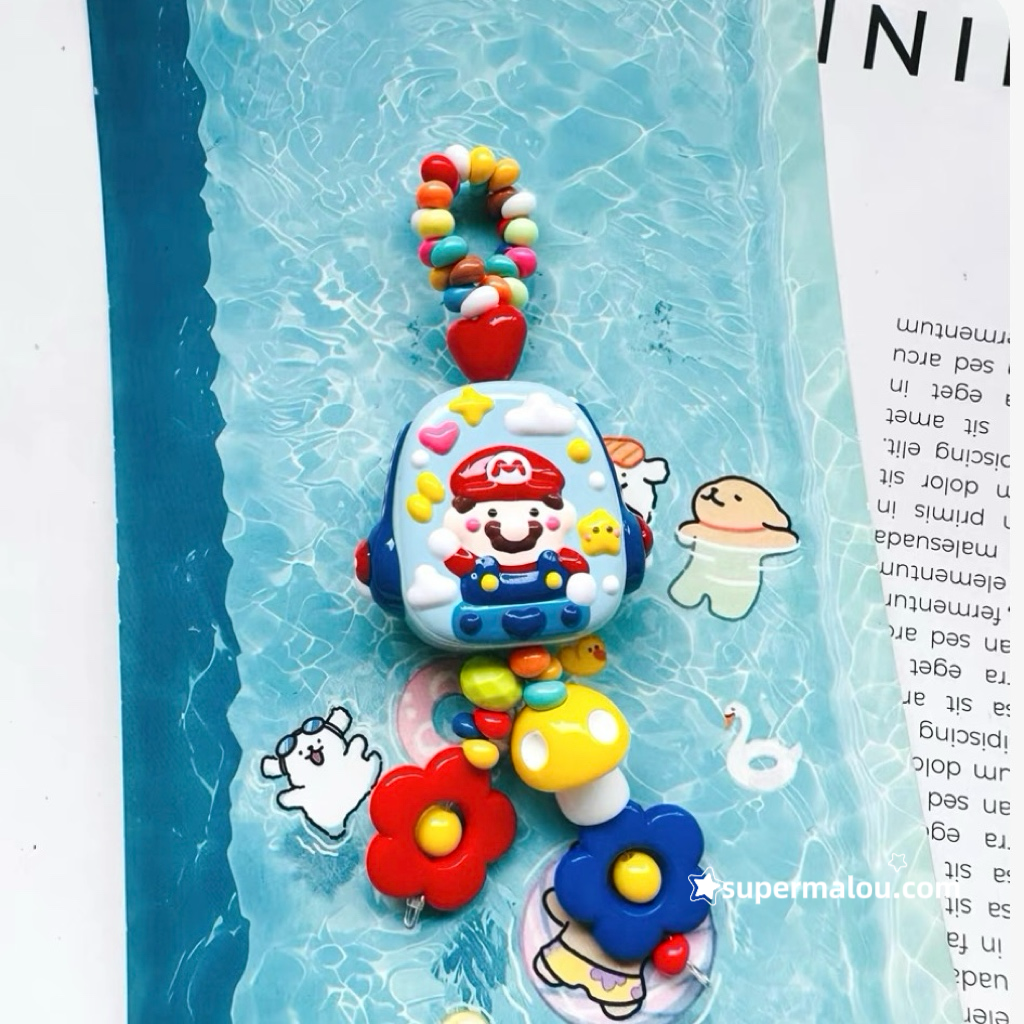 Cute Hand Drawn Bead Keychain Phone Chain Pendant (Including Spacer)