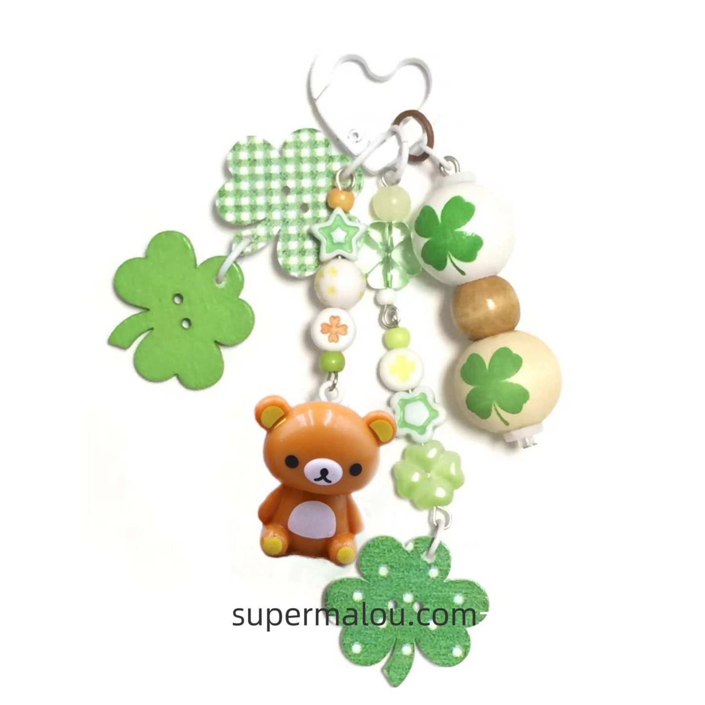 Rilakkuma Lucky Clover Pendant Cute Keychain Phone Chain