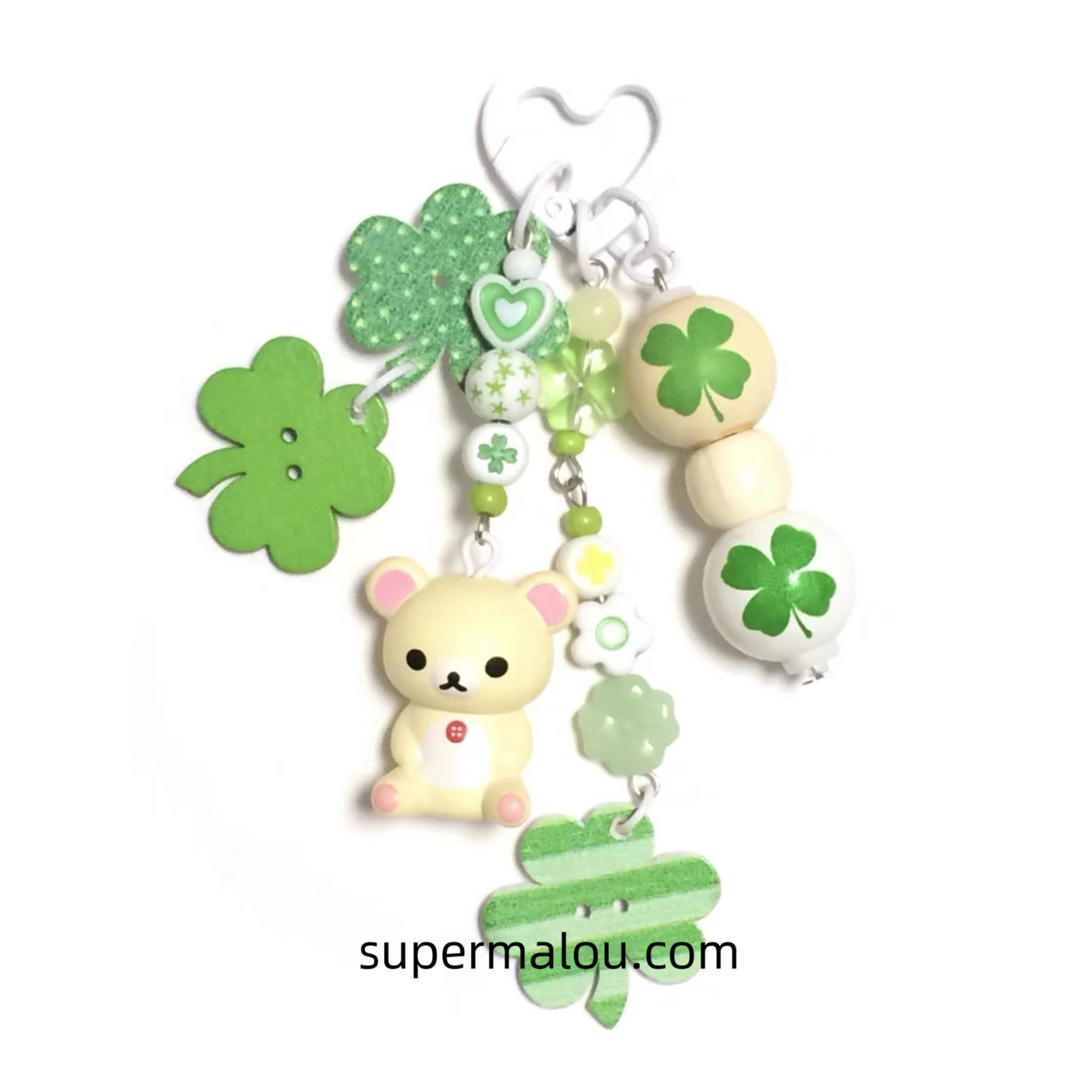 Rilakkuma Lucky Clover Pendant Cute Keychain Phone Chain