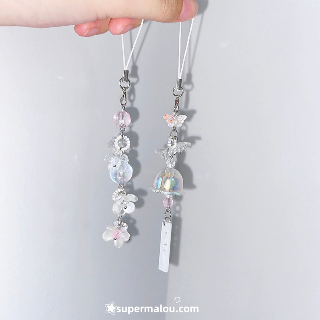 Elegant Wind Chime Flower Phone Chain