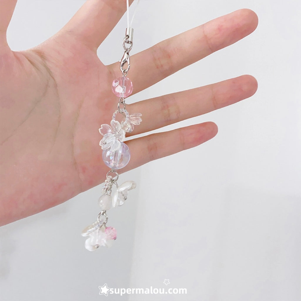 Elegant Wind Chime Flower Phone Chain