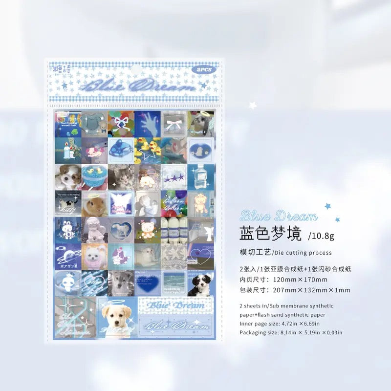 2 Sheets Fantasy Diary Ancient Dream Core Stickers Set Of 4