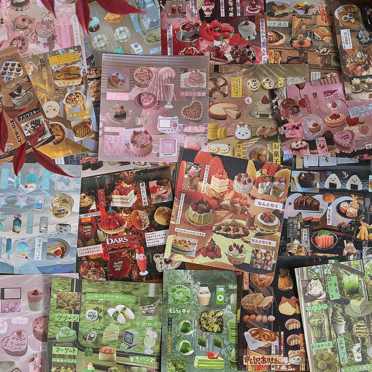 30 Sheets Fireworks Food Collection Retro Japanese Sticker Book