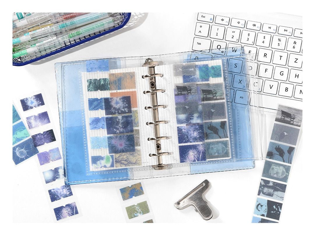 Ocean Fireworks Flash And PET Dream Core Landscape Sticker Roll