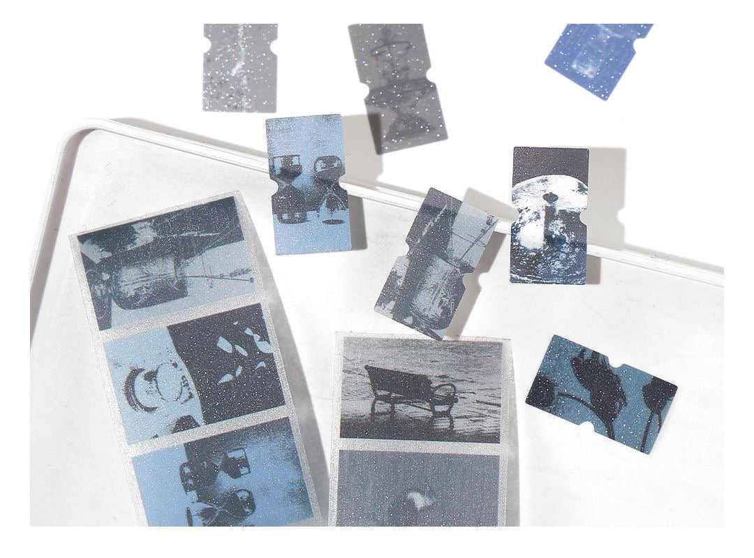 Ocean Fireworks Flash And PET Dream Core Landscape Sticker Roll