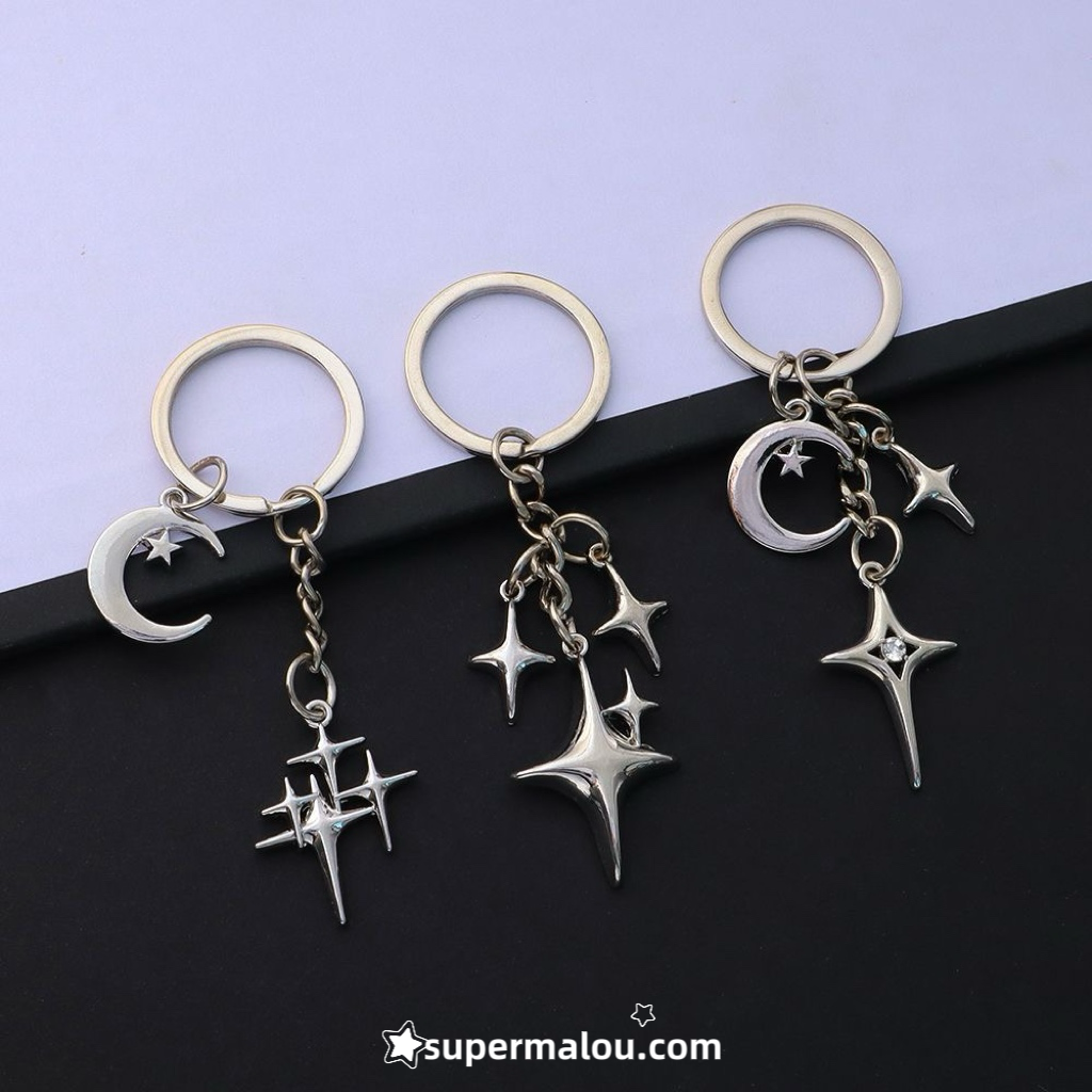 Four Pointed Star Keychain