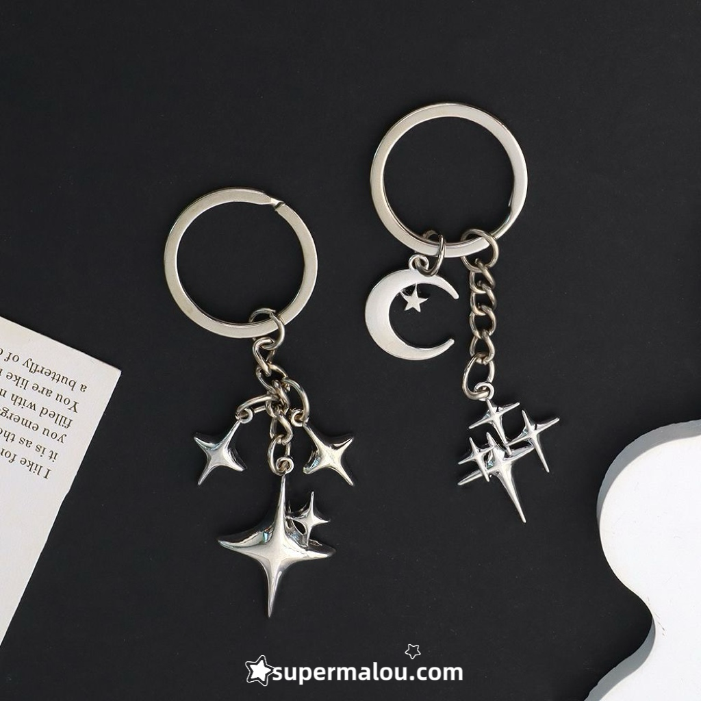 Four Pointed Star Keychain