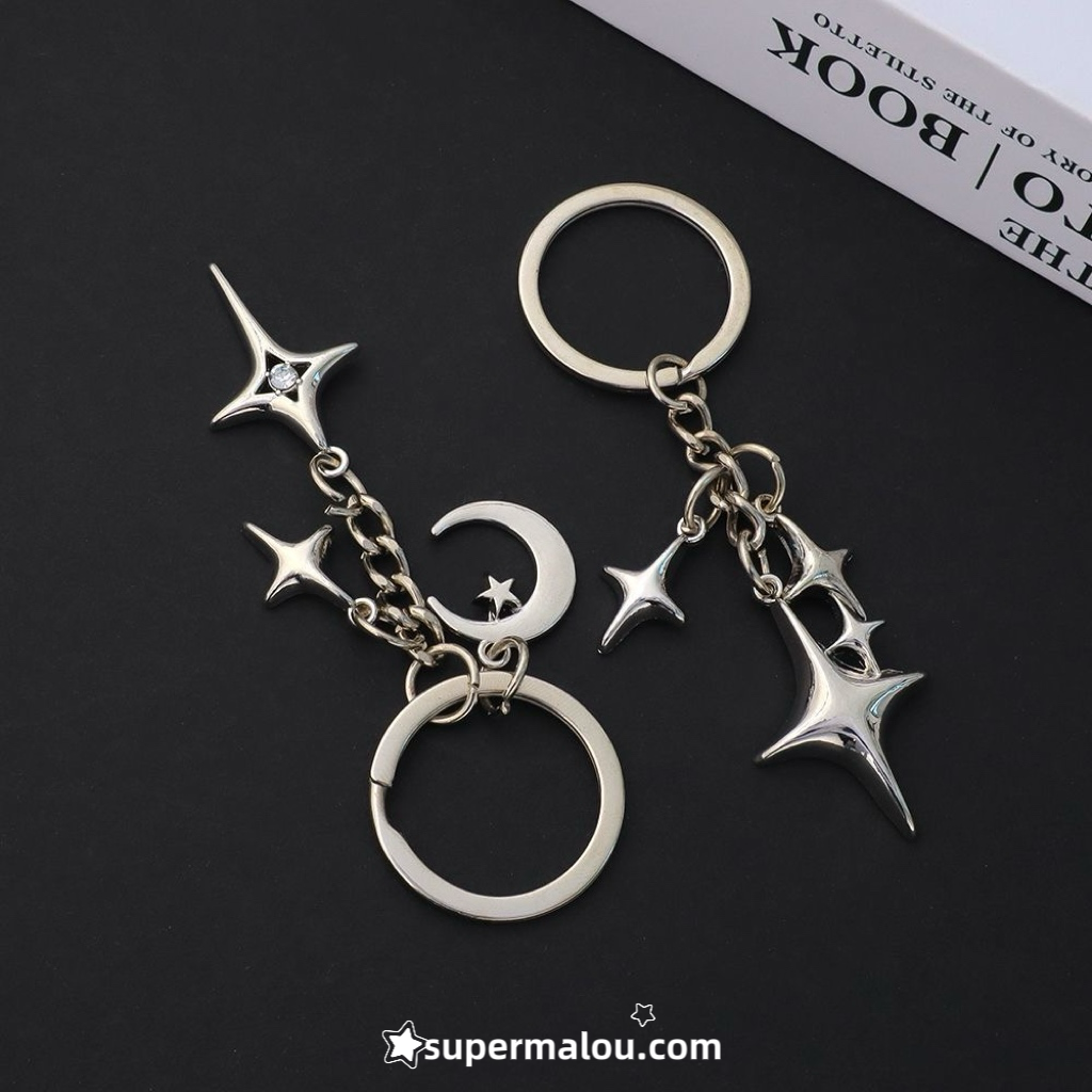 Four Pointed Star Keychain