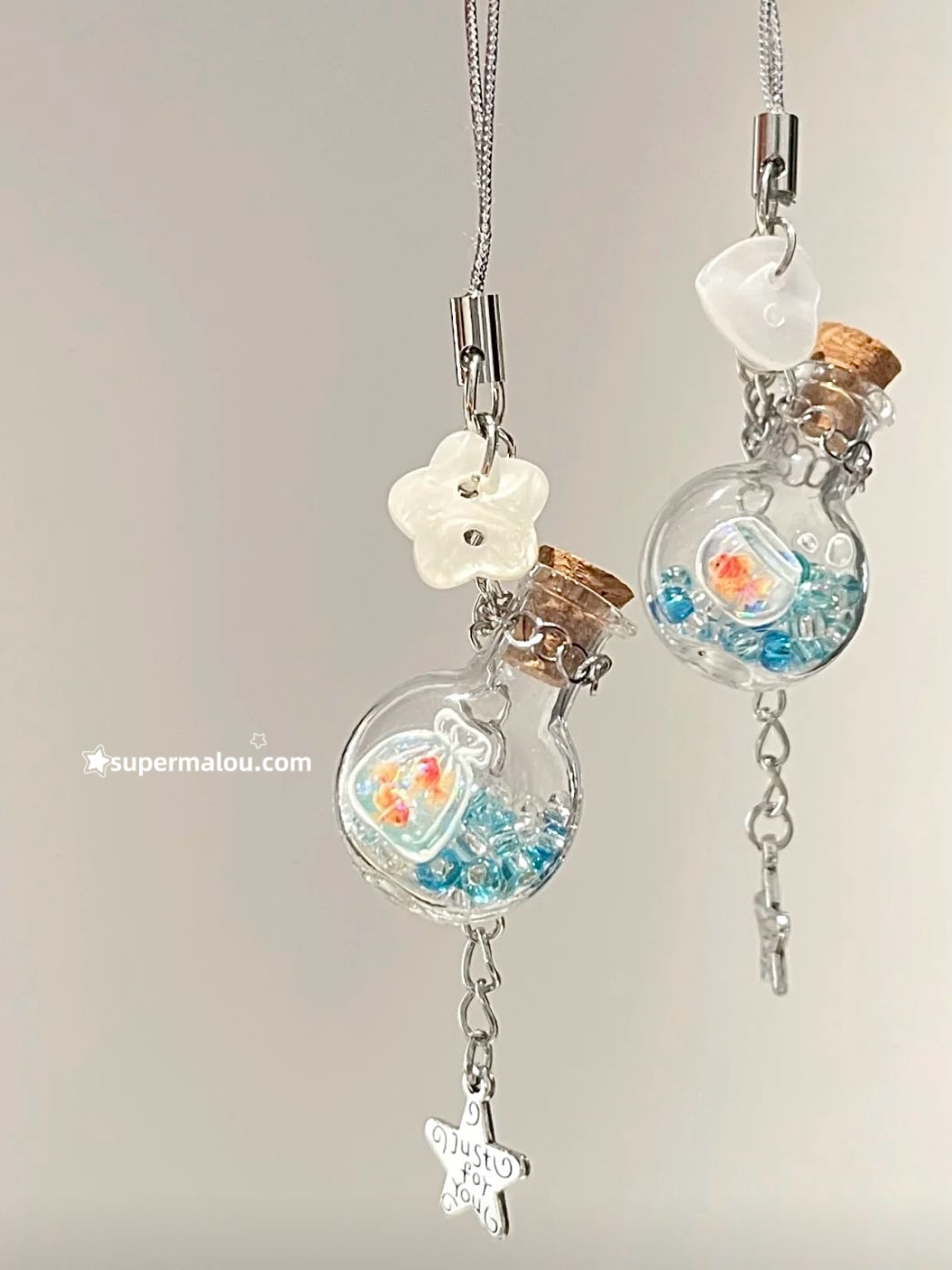 Goldfish Drift Bottle Phone Chain