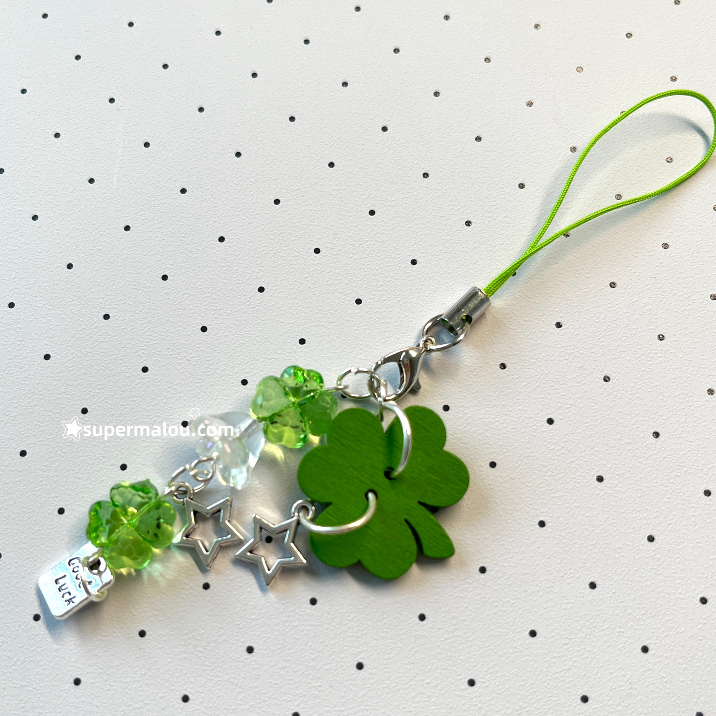 Good Luck Clover Phone Chain Key Chain