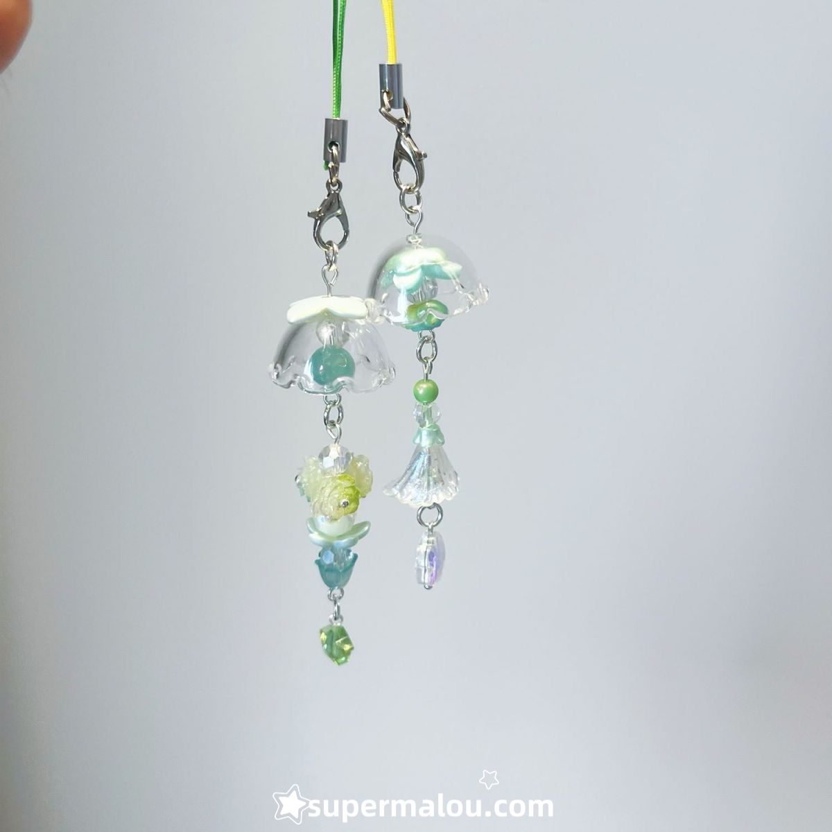 Green Grape Jasmine Jellyfish Wind Chime Phone Chain