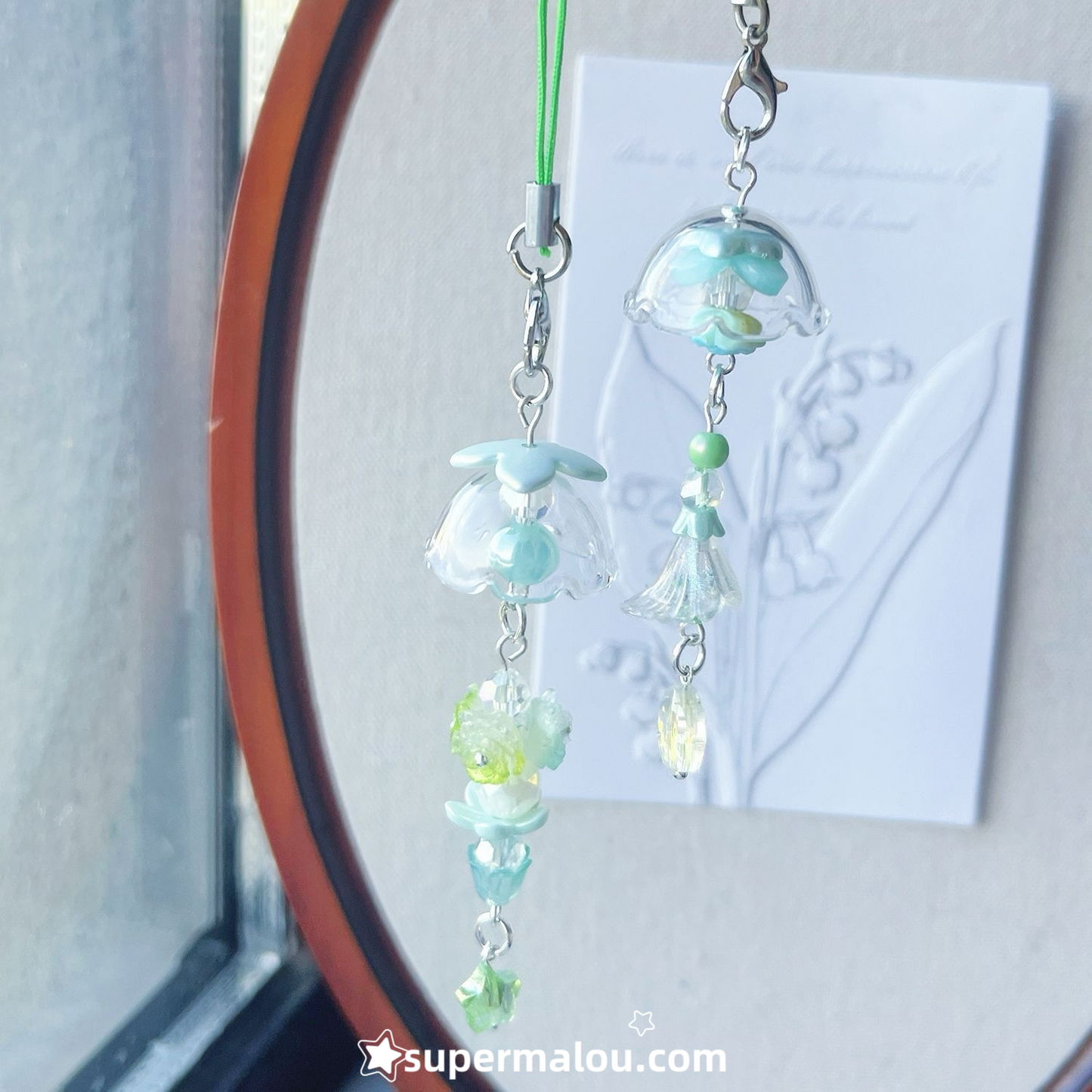 Green Grape Jasmine Jellyfish Wind Chime Phone Chain