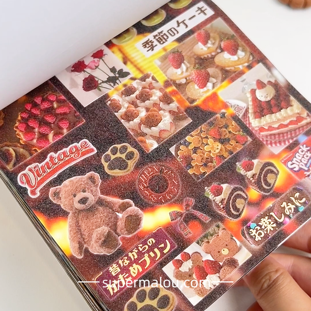 650pcs Retro Foods Sticker Book