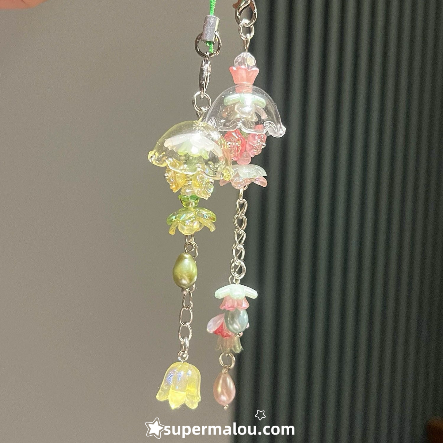 Jellyfish Wind Chime Phone Chain