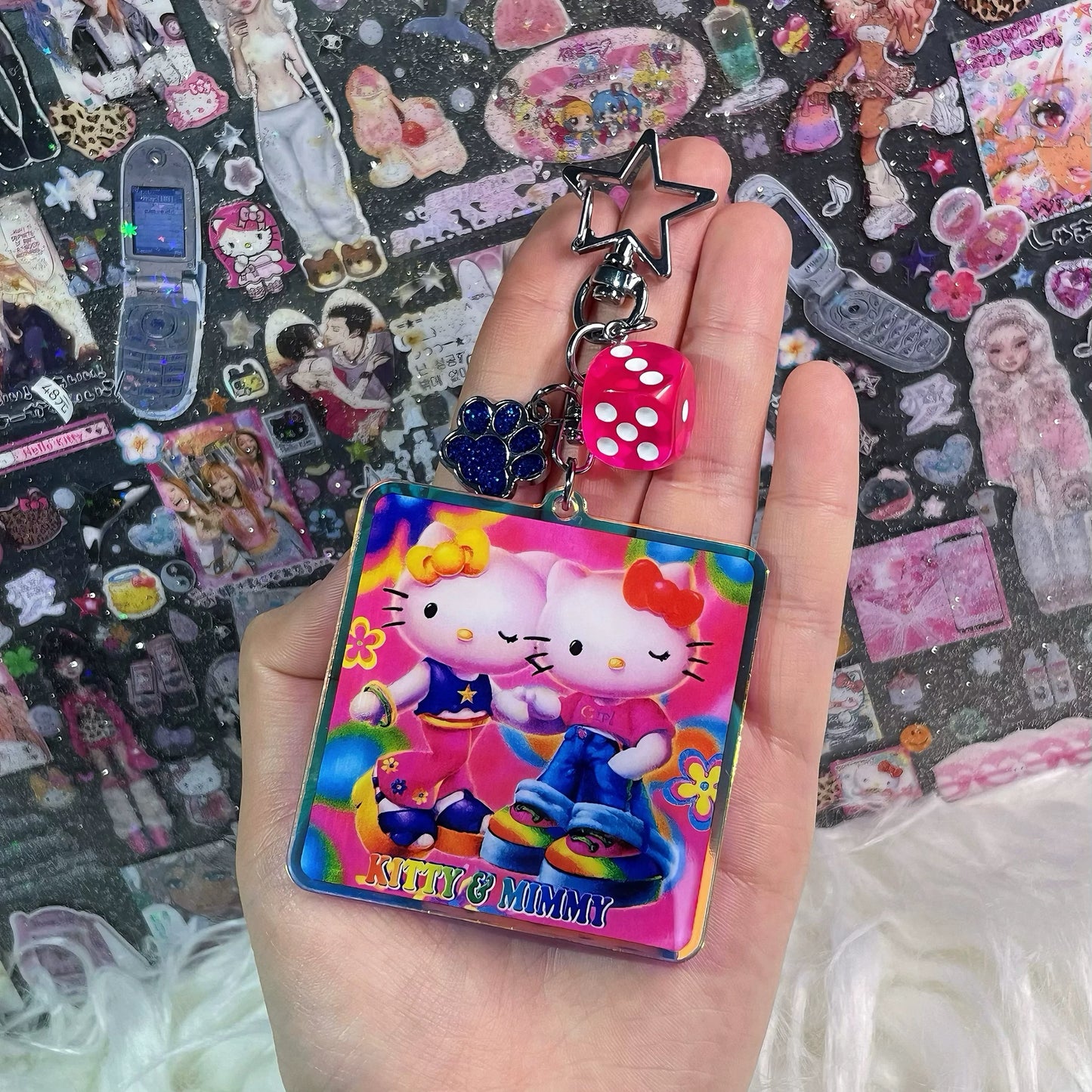 Kitty And Mimmy Spicy Girl Phone Chain Key Chain