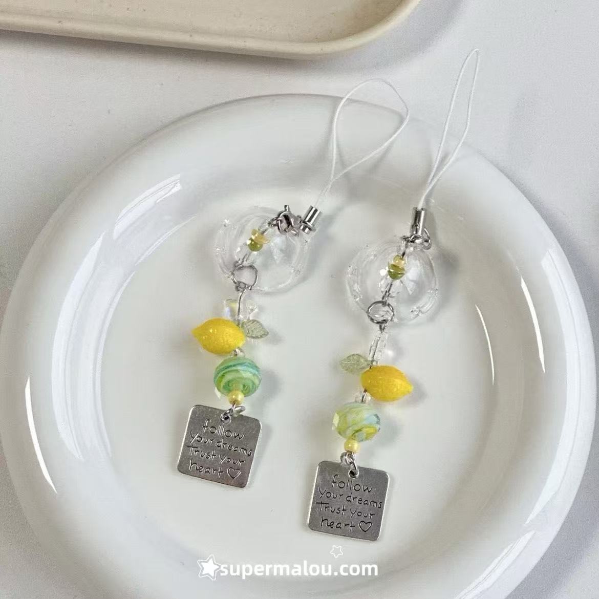 Lemon Wind Chime Pendant Phone Chain