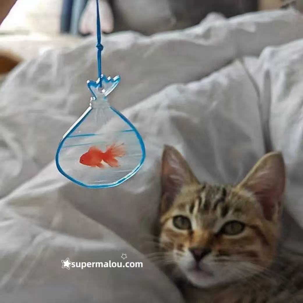 Light Transmission Goldfish Acrylic Pendant Phone Chain