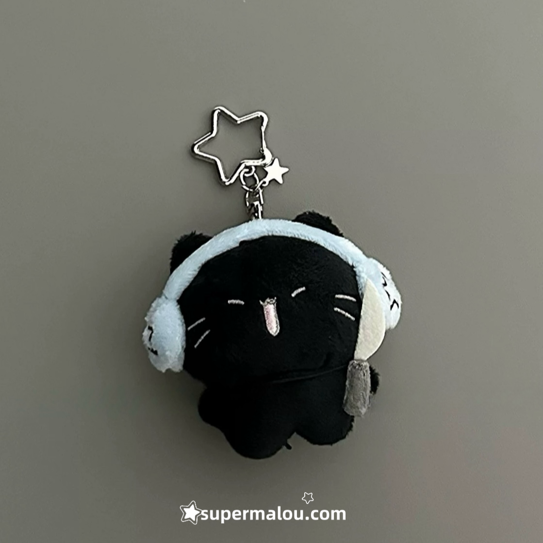 Little Black Cat Plush Keychain