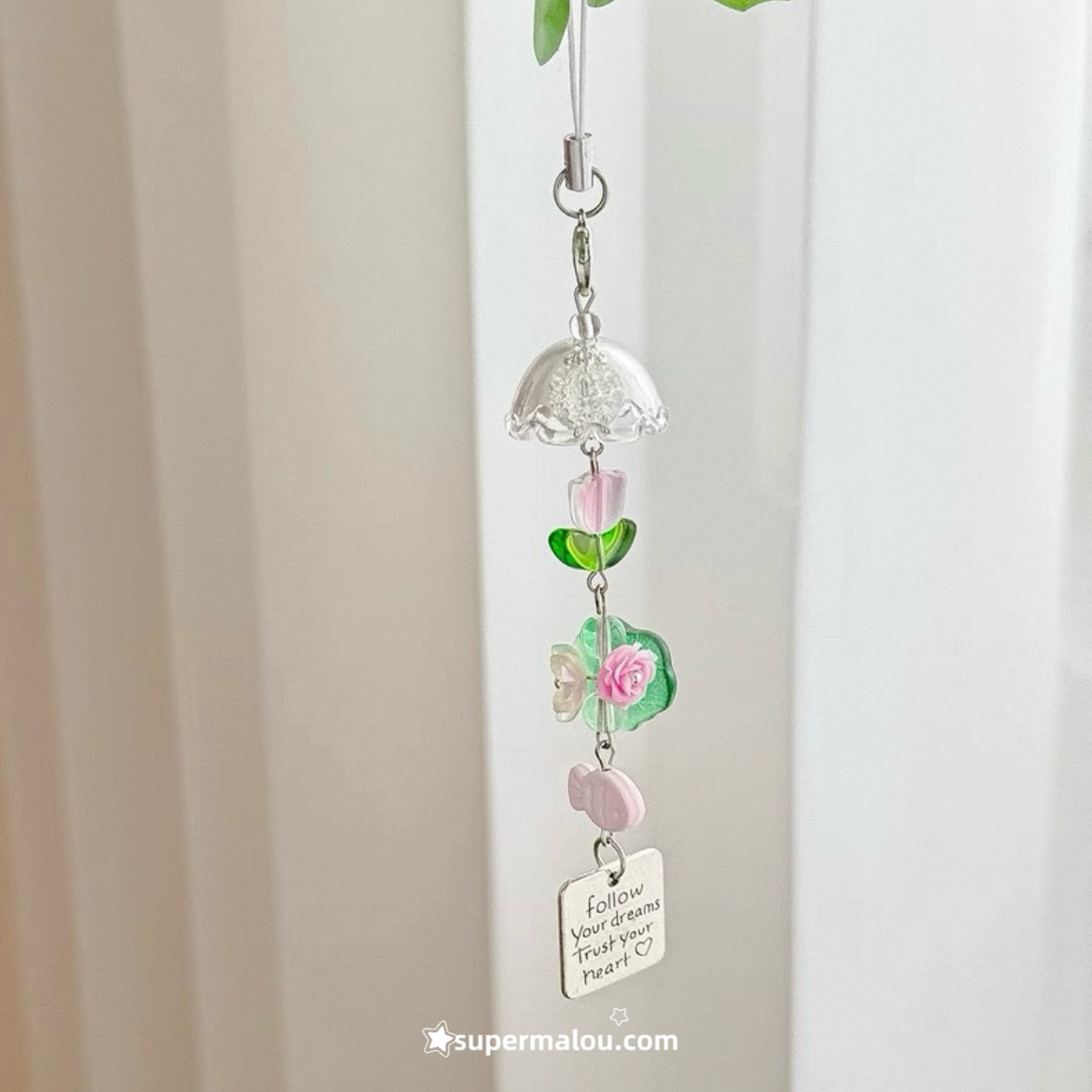 Lotus Fish Wind Chime Phone Chain