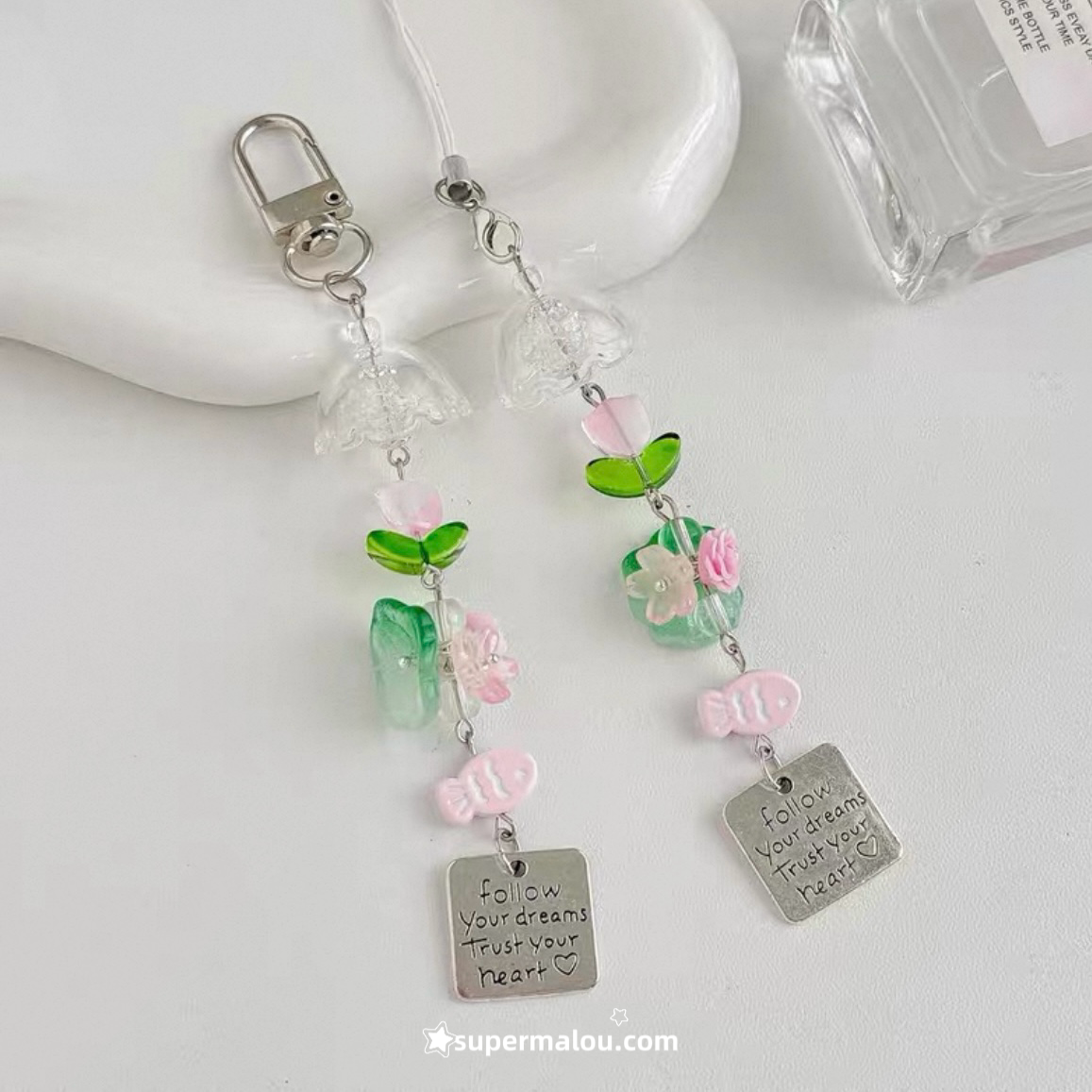 Lotus Fish Wind Chime Phone Chain